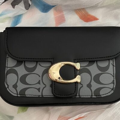 C Print Black style Handbag