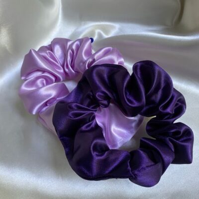 Silk Elegance Scrunchies Duo – Medium