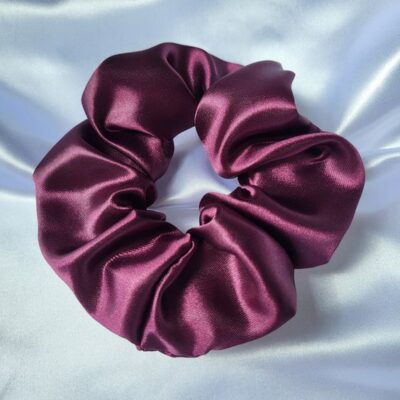 Satin Plum Scrunchie